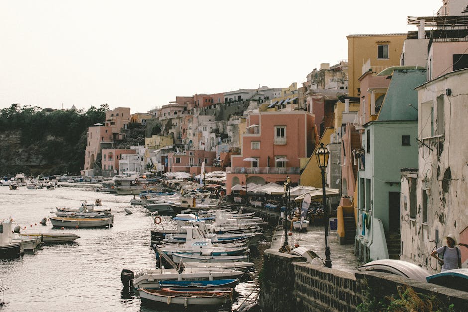 Procida Marina Corricella colorful houses morning
