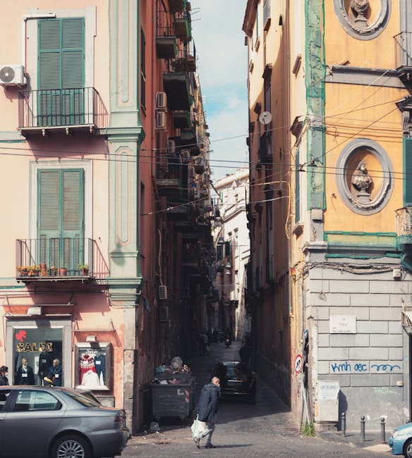 walking through centro storico naples narrow street