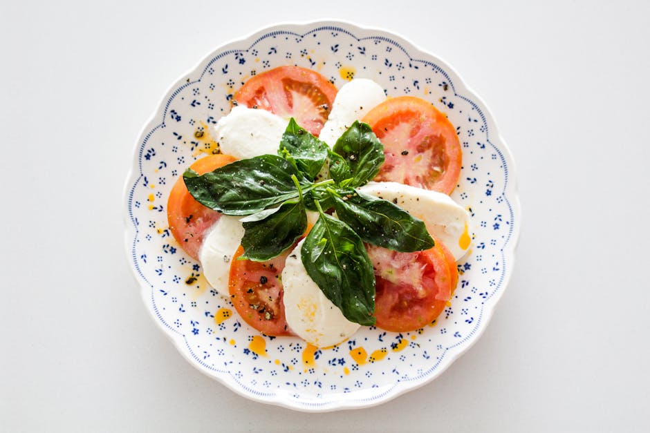 Caprese salad fresh local ingredients