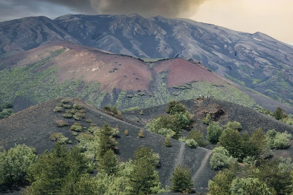 Detail of Vesuvius crater rim path