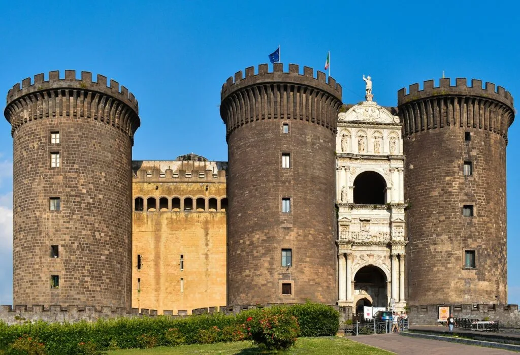 Castel Nuovo (Maschio Angioino) towers and triumphal arch in Naples